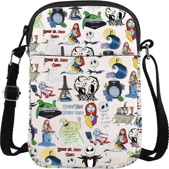Horror-Inspired Crossbody Messenger Bag – Stylish Skull Design, Unisex - Picture 1 of 6